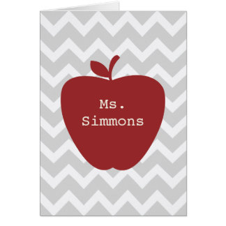 Chevron gris y profesor rojo de Apple