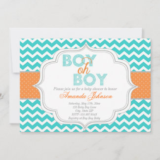 Chevron Moda Chevron Baby Shower Invitación