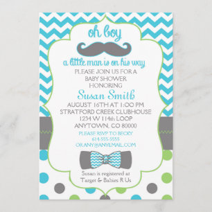 Chevron Mustache, pequeña invitación a la ducha