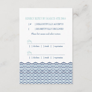 Chevron náutico agita la tarjeta de la respuesta