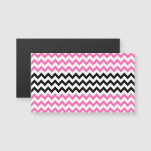 Chevron negro y rosa caliente por Shirley Taylor