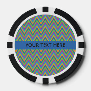 Chevron Pattern personalizado fichas de póquer