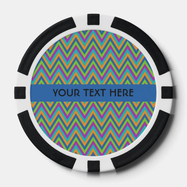 Chevron Pattern personalizado fichas de póquer (Anverso)