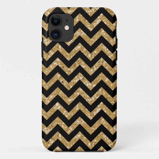 Chevron Purpurina Look iPhone 5 Tough Xtreme Funda (Reverso)