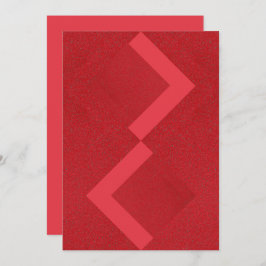Chevron Red Bold Invitación - Personalizable