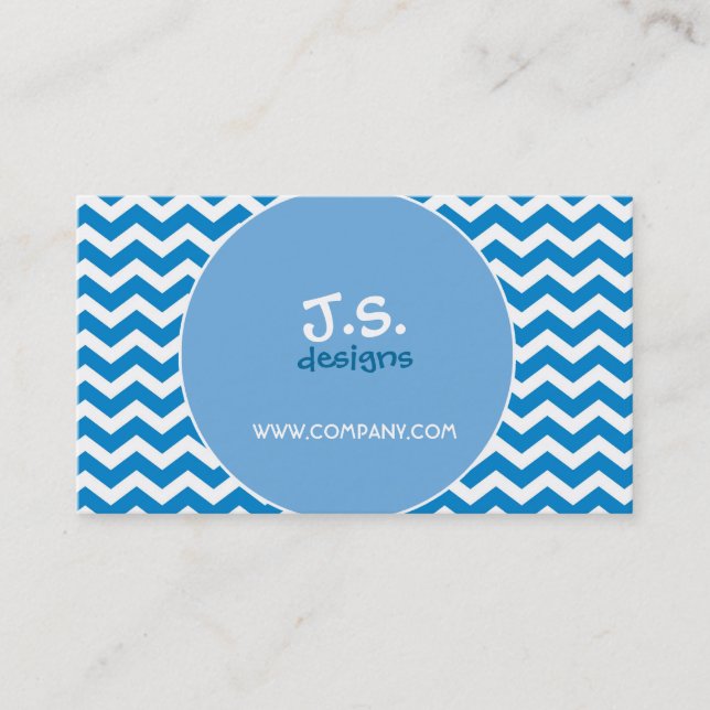 Chevron retro raya la tarjeta de visita (Anverso)