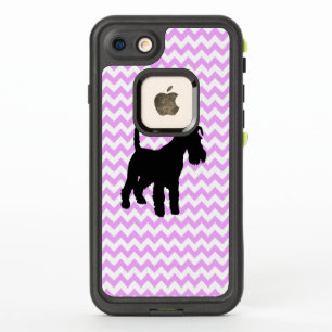 Chevron rosa con Schnauzer