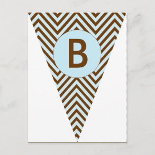 Chevron Stripe Fiesta Bandera Banner Tarjeta posta