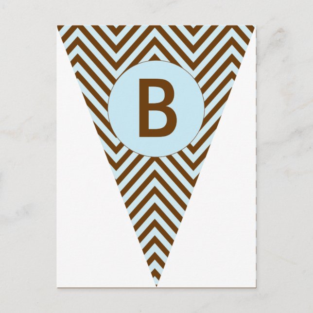 Chevron Stripe Fiesta Bandera Banner Tarjeta posta (Anverso)