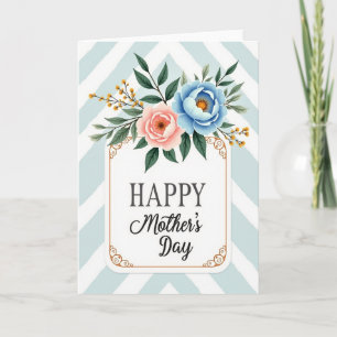 Chevron Tarjeta de Flor Delicada