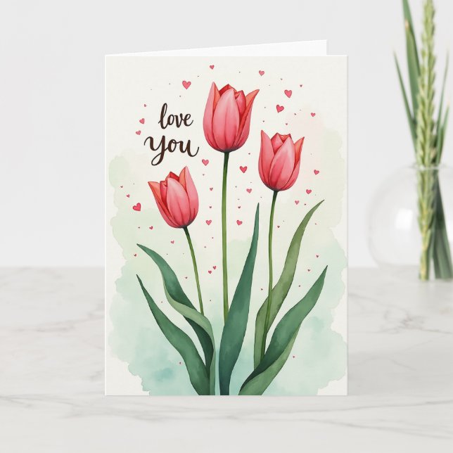 Chevron Tarjeta de Flor Pintada (Anverso)