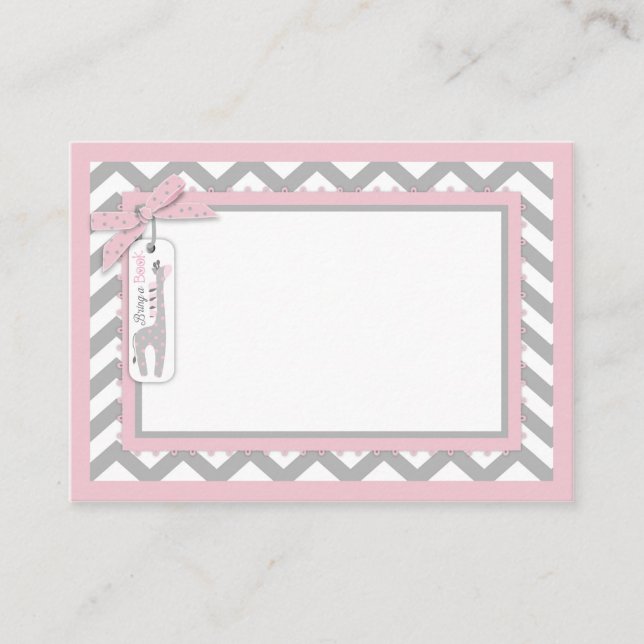 Chevron Tutu Jumper Giraffe Trae una tarjeta de li (Anverso)