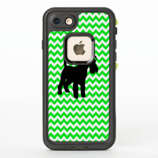 Chevron verde irlandés con Schnauzer