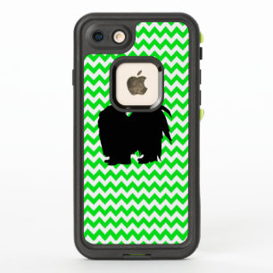 Chevron verde irlandés con Shih Tzu