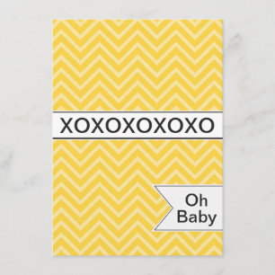 Chevron XOXO Baby Shower Invitación Neutral