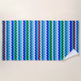 Chevron zigzag Pattern Sea Glass Beach Toalla