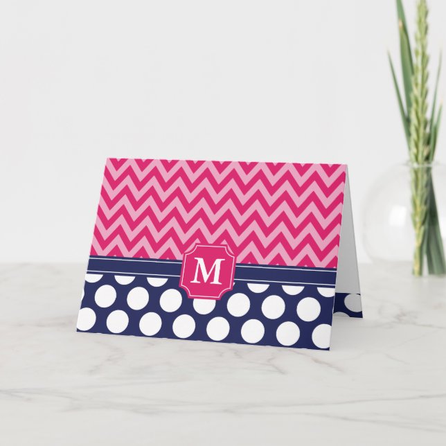 Chevron Zigzag Polka Dots Monograma (Anverso)