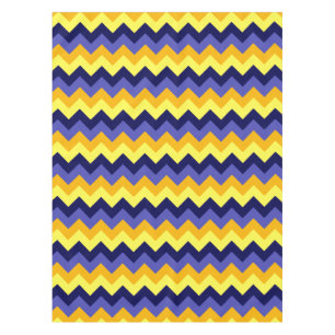 Chevrons de oro amarillo azul de mantel pequeño