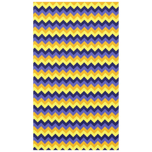 Chevrons de oro amarillo azul grandes manteles (Anverso)