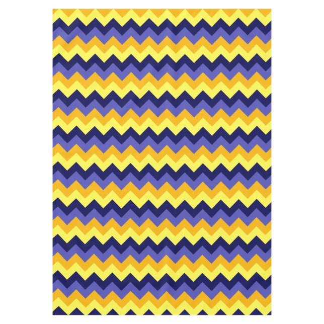Chevrons de oro amarillo azul mantel medio (Anverso)
