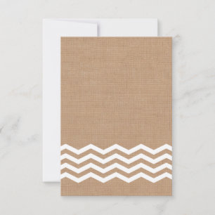 Chevrons en Burlap RSVP