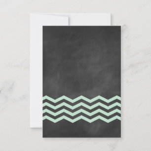 Chevrons en la menta del RSVP de Chalkboard