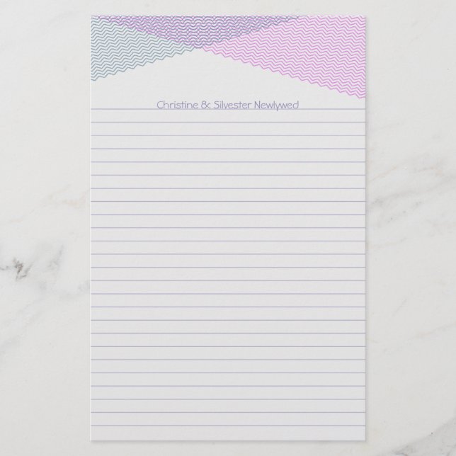 Chevrons interrelacionados, papel (Anverso)