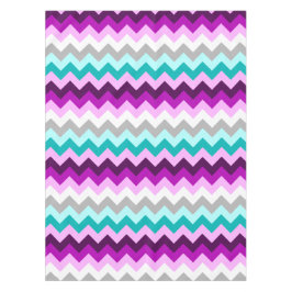 Chevrons Verde azulados morados de manteles pequeñ