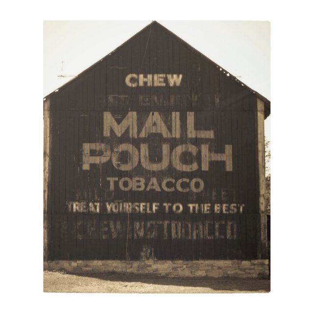Chew Mail Pouch Tobacco Barn Sepia Poster (Anverso)