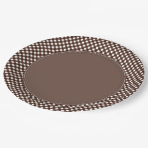 CHEX 13 PLATOS DE PAPEL MARRÓN OSCURO-3