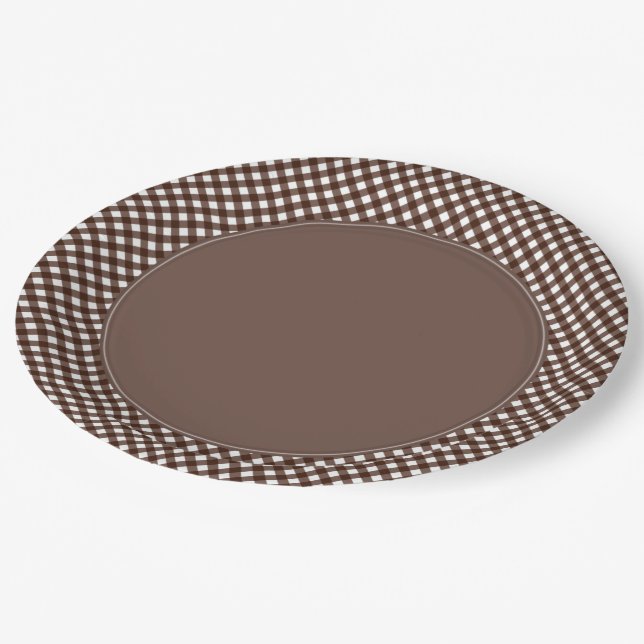 CHEX 13 PLATOS DE PAPEL MARRÓN OSCURO-3 (Angular)