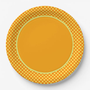 CHEX PLATOS DE PAPEL AMARILLO DE 3 NARANJAS-2