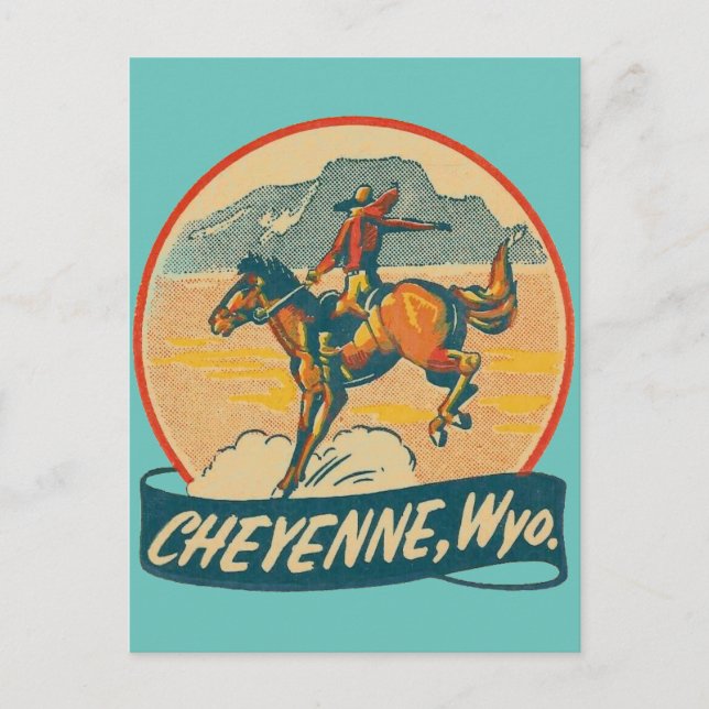 Cheyenne, tarjeta postal Wyoming (Anverso)