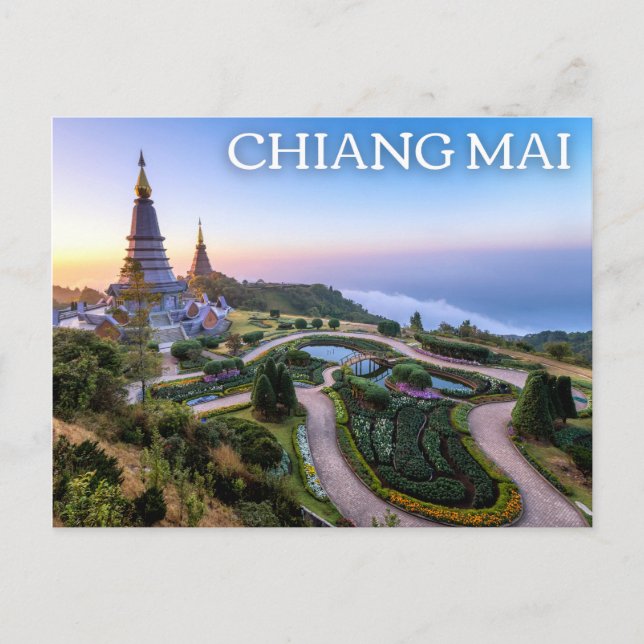 Chiang Mai, postal de Tailandia (Anverso)