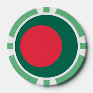 Chiapas de póquer con bandera de Bangladesh