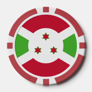 Chiapas de póquer con bandera de Burundi