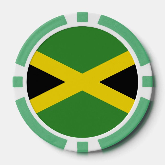 Chiapas de póquer con bandera de Jamaica (Anverso)
