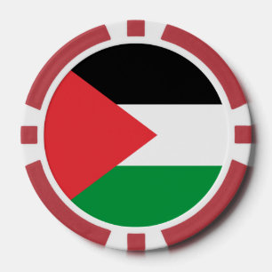 Chiapas de póquer con bandera de Palestina