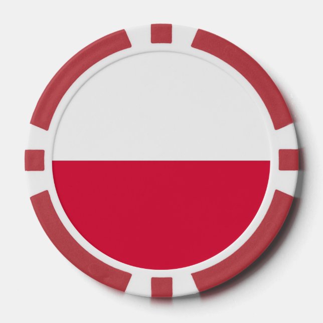 Chiapas de póquer con bandera de Polonia (Anverso)
