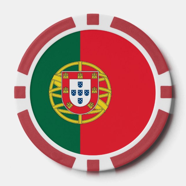 Chiapas de póquer con bandera de Portugal (Anverso)