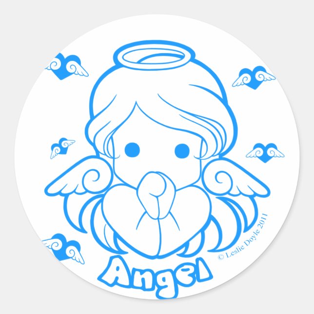 Chibi Angel Pegatina (Anverso)