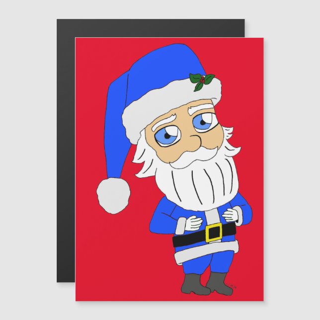 Chibi Blue Suit Santa (Anverso/Reverso)