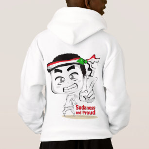 Chibi Boy con la bandera de Sudán Hoodie