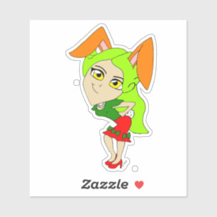 chibi bunnygirl pegatina