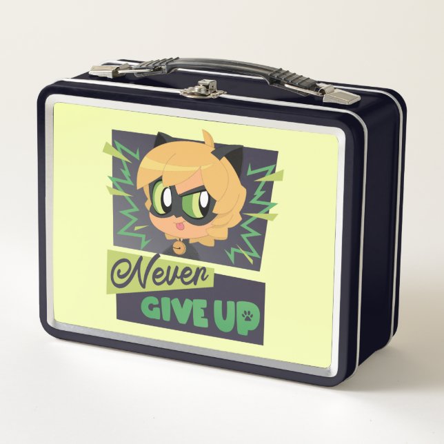 Chibi Cat Noir Nunca se rinde (Anverso)