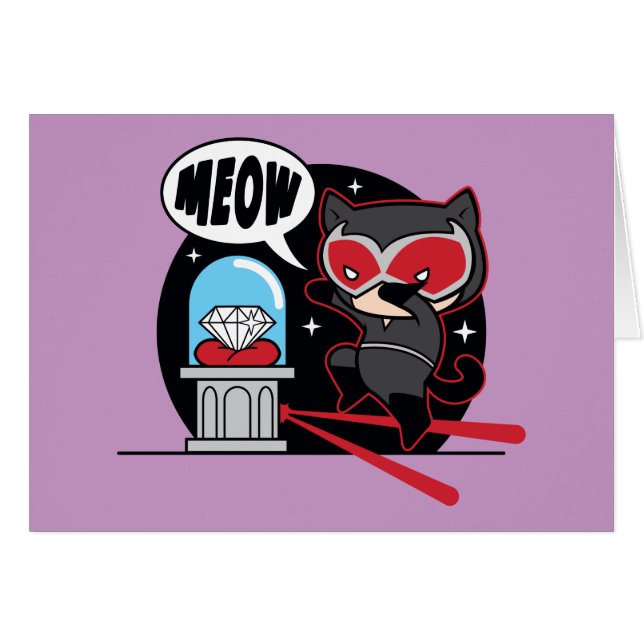 Chibi Catwoman Robando un diamante (Anverso (Horizontal))