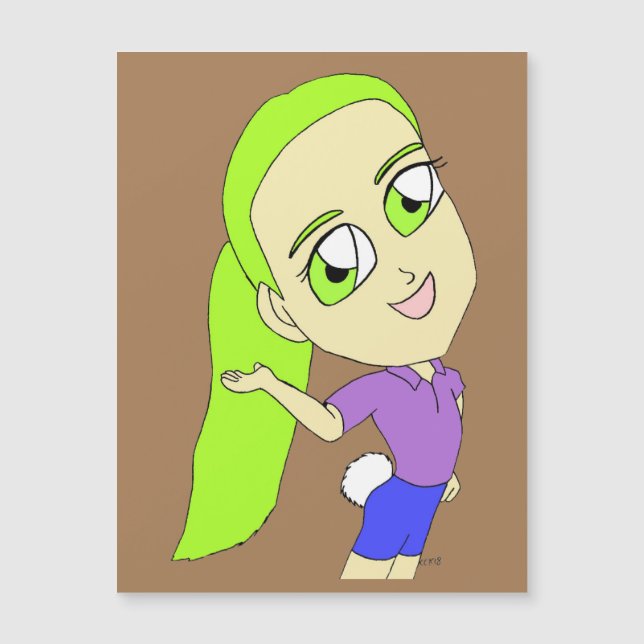 chibi chica con cola de conejo (Anverso)