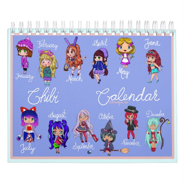Chibi Dos páginas Calendario pequeño, Calendario b (Tapa)