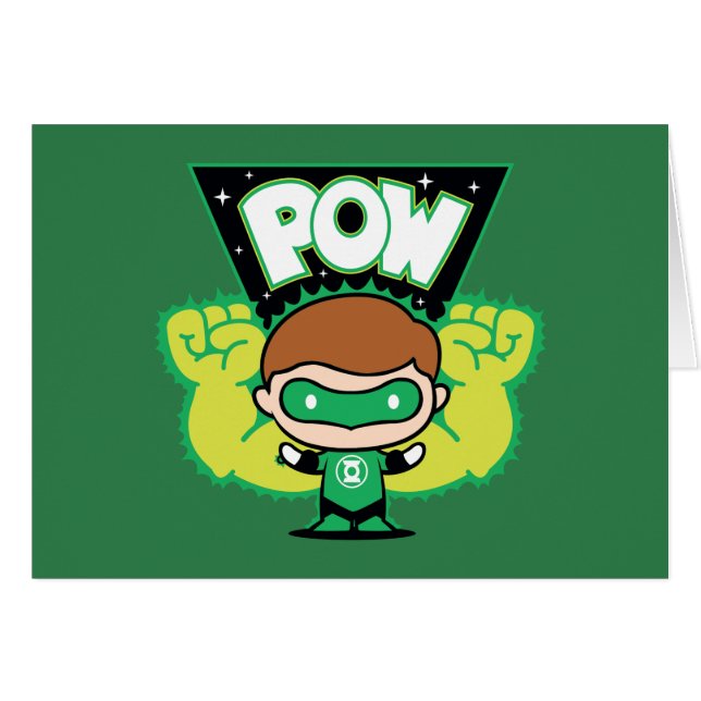 Chibi Green Lantern Formando puños gigantes (Anverso (Horizontal))