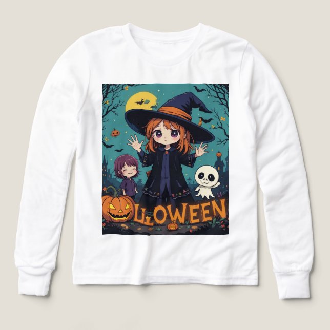 Chibi Witch Halloween Design (Diseño frontal)
